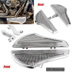 Front&Rear Floorboards Foot Pegs Mount For Harley Road King Street Glide Chrome