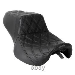 Front Rear Seat Diamond Stitch For Harley Road King 1997-07 Street Glide 2006-07