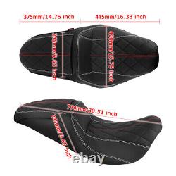Full Set Seat Driver Passenger 1 Piece For Harley Road King Street Glide 1997-07