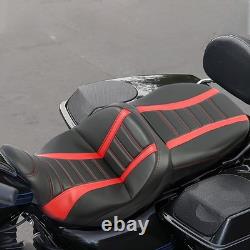 Gel Seat Cushion Harley Touring Road King Street/Road/Electra Glide 09-23 Red
