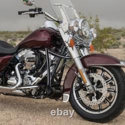 Gloss Black Engine Guard For Harley Touring Road King Street Electra Glide 97-08