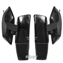 Gloss Black Hard Saddle Bags Saddlebags For 93-13 Harley Road King Glide FLHT