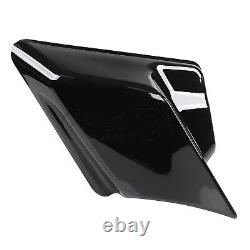 Gloss Black Stretched Side Covers For Harley Road King Street Glide FLHXS FLTRXS