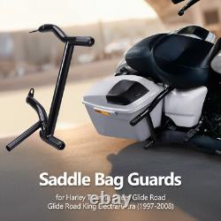 Glossy Saddlebag Guard For Harley Road King Street Electra Glide Ultra Classic