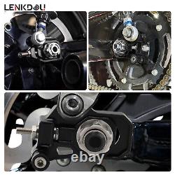Gold Rear Axle Adjuster Kit Alloy For Harley Touring Road King Street Glide 09+