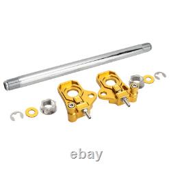 Gold Rear Axle Adjuster Kit Alloy For Harley Touring Road King Street Glide 09+