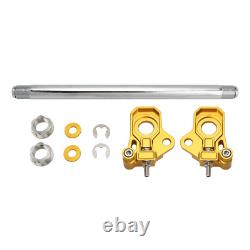 Gold Rear Axle Adjuster Kit Alloy For Harley Touring Road King Street Glide 09+