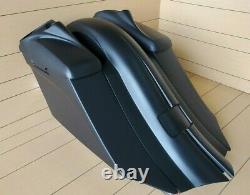 HARLEY 14-18 7 STRETCHED SADDLEBAG, 8 Lids & FENDER FLH ROAD KING STREET GLIDE