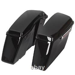 Hard Saddle Bags WithLatch For Harley Touring Road King Street Electra Glide 93-13