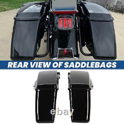 Hard Saddle Bags WithLatch For Harley Touring Road King Street Electra Glide 93-13