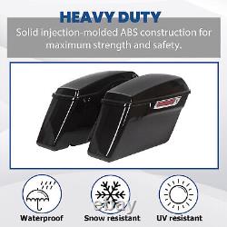 Hard Saddle Bags WithLatch For Harley Touring Road King Street Electra Glide 93-13