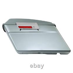 Hard Saddlebag Trunk withChrome For Road King Street Glide Road Glide 94-13 Silver