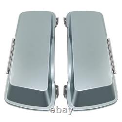 Hard Saddlebag Trunk withChrome For Road King Street Glide Road Glide 94-13 Silver