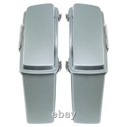 Hard Saddlebag Trunk withChrome For Road King Street Glide Road Glide 94-13 Silver
