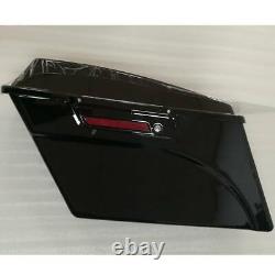 Hard Saddlebag Vivid Black For Harley Touring 1994-2013 Road King Street Glide