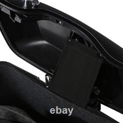 Hard Saddlebags Fit For Harley Road King Street Glide 2014-2023 2021 Black Denim