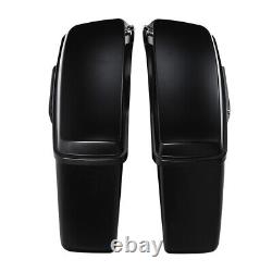 Hard Saddlebags Fit For Harley Road King Street Glide 2014-2024 2021 Black Denim