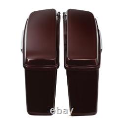 Hard Saddlebags Fit For Harley Street Road King Glide 2014-2024 Twisted Cherry