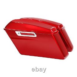 Hard Saddlebags Fit For Harley Touring Road King Street Glide 14-2023 Wicked Red
