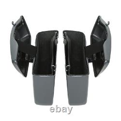 Hard Saddlebags Fit For Harley Touring Road King Street Glide 14-23 Gunship Gray