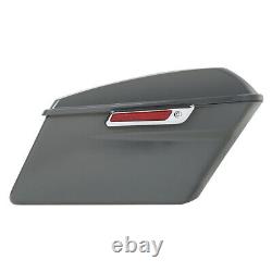 Hard Saddlebags Fit For Harley Touring Road King Street Glide 14-23 Gunship Gray