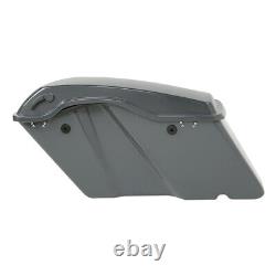 Hard Saddlebags Fit For Harley Touring Road King Street Glide 14-23 Gunship Gray