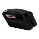 Hard Saddlebags Fit For Harley Touring Street Glide Road King 14-23 Black Quartz