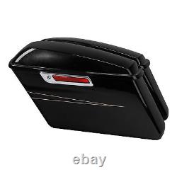 Hard Saddlebags Fit For Harley Touring Street Glide Road King 14-23 Black Quartz