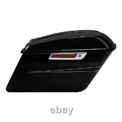 Hard Saddlebags Fit For Harley Touring Street Glide Road King 14-23 Black Quartz