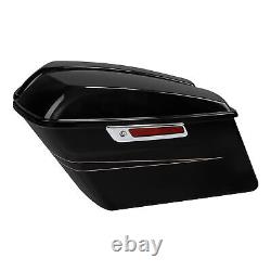 Hard Saddlebags Fit For Harley Touring Street Glide Road King 14-23 Black Quartz