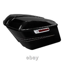 Hard Saddlebags Fit For Harley Touring Street Glide Road King 14-23 Black Quartz