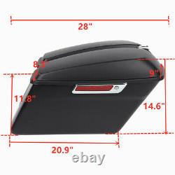 Hard Saddlebags Saddle bags Fit For Harley Touring Road King Street Glide 14-21