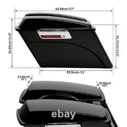 Hard Saddlebags for Harley Road King Street Glide Ultra 1994 2013 Gloss Black