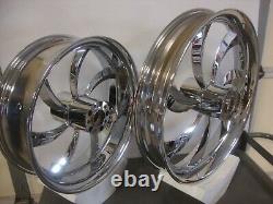 Harley Davidson Chrome Billet Wheel Set Street Glide Road Glide Road King Flht