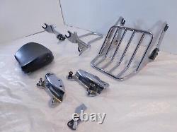 Harley Davidson Touring Road King & Street Glide Chrome Rear Sissybar & Rack