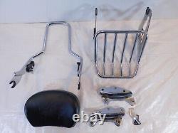 Harley Davidson Touring Road King & Street Glide Chrome Rear Sissybar & Rack