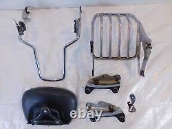 Harley Davidson Touring Road King & Street Glide Chrome Rear Sissybar & Rack