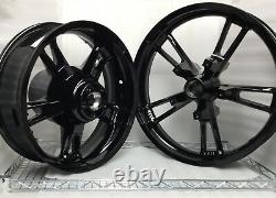 Harley Davison Enforcer Wheels Gloss Black Road King Street Glide #2 (outright)