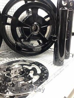 Harley Enforcer Wheels Glass Black 2014 -19 Road King Street Glide (exchange)