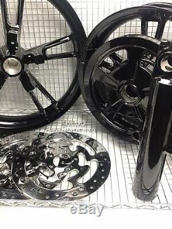 Harley Enforcer Wheels Glass Black 2014 -19 Road King Street Glide (exchange)