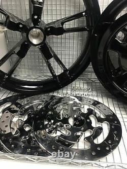 Harley Enforcer Wheels Gloss Black 2014-19 Road King Street Glide (exchange)