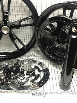 Harley Enforcer Wheels Gloss Black 2014-19 Road King Street Glide (exchange)