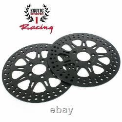 Harley Front Rear Brake Disc & Pads Road King Street Electra Glide 2008-13