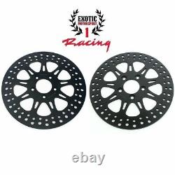 Harley Front Rear Brake Disc & Pads Road King Street Electra Glide 2008-13