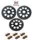 Harley Front Rear & Pads Brake Disc Rotors Road King Street Glide 2000-07 Black