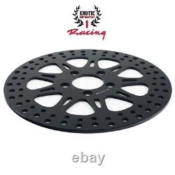 Harley Front Rear & Pads Brake Disc Rotors Road king Street glide 2000-07 Black