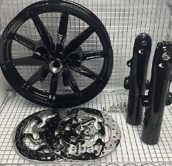 Harley Impeller Front Wheel Gloss Black 2014 Road King Street Glide (exchange)