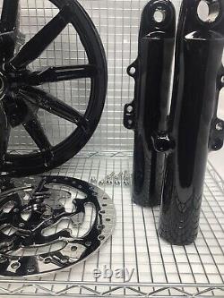 Harley Impeller Front Wheel Gloss Black 2014 Road King Street Glide (exchange)