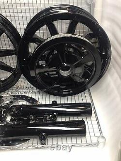 Harley Impeller Wheels Gloss Black 2014 -19 Road King Street Glide (exchange)