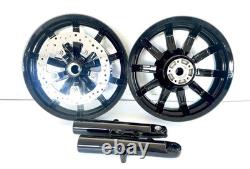 Harley Impeller Wheels Gloss Black 2014-2019 Road King Street Glide Outright